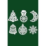 HELLOVE Beyaz Renk Yılbaşı Ağacı Süsü 6 lı Noel Süsü Christmas Ornament
