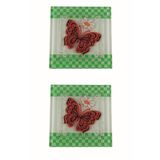 Hellove Cam Banyo Gider Kapak Süsü 2 Adet Cam Gider Kapağı 10X10 cm Kelebek