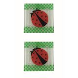 Hellove Cam Banyo Gider Kapak Süsü 2 Adet Cam Gider Kapağı 10X10 cm Uğur Böceği
