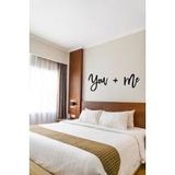 Hellove Dekoratif Ahşap Duvar Tablosu You + Me Duvar Süsü Duvar Tablosu