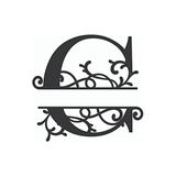 Hellove Dekoratif Ahşap Harf Monogram Harf 1 Adet Dekoratif Duvar Süsü C Harfi Büyük