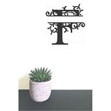 Hellove Dekoratif Ahşap Harf Monogram Harf 1 Adet Dekoratif Duvar Süsü F Harfi Büyük