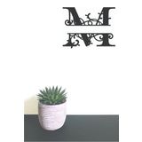 Hellove Dekoratif Ahşap Harf Monogram Harf 1 Adet Dekoratif Duvar Süsü M Harfi Büyük