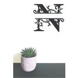 Hellove Dekoratif Ahşap Harf Monogram Harf 1 Adet Dekoratif Duvar Süsü N Harfi Büyük