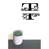 Hellove Dekoratif Ahşap Harf Monogram Harf 1 Adet Dekoratif Duvar Süsü T Harfi Büyük