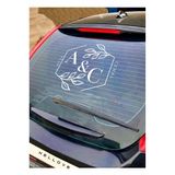 Hellove Gelin Arabası Sticker Süs Dekoratif İsim ve Tarih Yazılı Özel Etiket Beyaz16