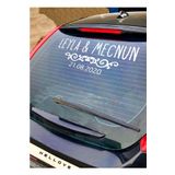 Hellove Gelin Arabası Sticker Süs Dekoratif İsim ve Tarih Yazılı Özel Etiket Beyaz4