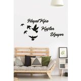 Hellove Hayat Kısa Kuşlar Uçuyor Duvar Dekoru MDF Tablo Duvar Süsü Ahşap