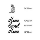 Hellove Home Sweet Home + Kedi Duvar Süsü Dekoratif Ahşap Duvar Tablosu