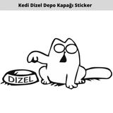 Hellove Kedi Depo Kapağı Oto Sticker 15 CM