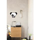 Hellove Sevimli Panda Duvar Tablosu Dekoratif Ahşap Panda Çocuk Odası Süsü
