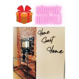 Hellove Sürpriz Hediyeli Home Sweet Home Yazısı Duvar Süsü Mdf Duvar Süsü