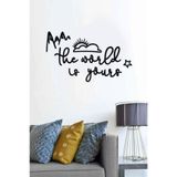 Hellove The World Is Yours Duvar Tablosu Dekoratif Tablo Ahşap Duvar Süsü