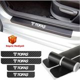 Hellove Tofaş Sticker Karbon Kapı Eşiği Oto Sticker 4 Lü Set