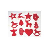 Hellove Yılbaşı Ağacı Süsü 12'li Keçe Noel Süsü Christmas Ornament
