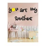 Hellove You Are My Sunshine Çocuk Odası Duvar Süsü Sarı Güneş Dekoratif Oda Yazısı