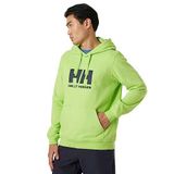 Helly Hansen Erkek Hh logolu kapüşonlu sweatshirt, Keskin yeşil, L