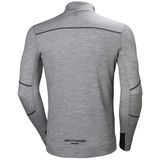 Helly Hansen Erkek LIFA Merino Yarım Fermuarlı Gömlek 75107, gri (Grey Melange), M - Chest 39.5" (100cm)
