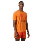 Helly Hansen Erkek T-Shirt Beden, Turuncu, M, Race Graphic