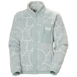 Helly Hansen Helly-Hansen Imperial Baskılı Pile Çıtçıtlı Kadın Ceketi - Kış Maceraları için Şık ve Sıcak Tutan Dış Giyim Ceketleri, 462 Greedn Mist Ahşap Hatları Aop, S