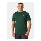 Helly Hansen HHA.54601_HELLY HANSEN SHORELINE T- Yeşil Bisiklet Yaka Normal Düz Erkek T-Shirt