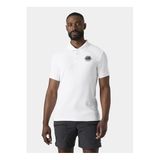 Helly Hansen HP Race Fitted Logo Baskılı Polo T-Shirt, L, HHA.34590, Beyaz, Erkek