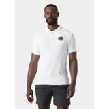 Helly Hansen HP Race Fitted Logo Baskılı Polo T-Shirt, XL, HHA.34590, Beyaz, Erkek
