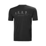 Helly Hansen Skog Recycled Graphic Erkek Siyah Yuvarlak Yaka Tişört