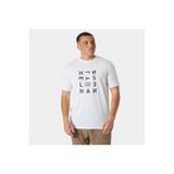 Helly Hansen Skog Recycled Graphic Erkek T-Shirt, Beyaz, L