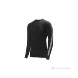 Helly Hansen Stripe Crew Erkek Termal İçlik Siyah Anti-Alerjik ve Doğal Antibakteriyel - XS