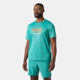 Helly Hansen Tech Graphic 2.0 Erkek Turkuaz Tişört - Mavi