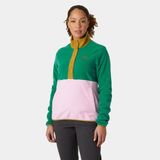 Helly Hansen W Daybreaker Snap Polar HHA.49535 Kadın Yeşil - Pembe Polar (Baştan Geçme) - XS