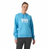 Helly Hansen W HH LOGO HOODIE 2.0 Kadın Kapüşonlu Sweatshirt Turkuaz, S
