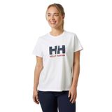 Helly Hansen W HH LOGO T-SHIRT 3.0 Kadın Polo Tişört, Beyaz, M
