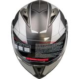 Helmet JK20 - 902 Çene Açılır Kask, Güneş Vizörlü Mat-Siyah-Gümüş Motosiklet Kaskı