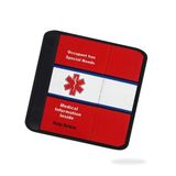 Help Belts Genel Tıbbi Uyarı Yardım Kemeri 15,24 cm Çocuk Boyu Tıbbi Uyarı Emniyet Kemeri Kılıfı, İç Cepli, Tıbbi Form ve Çevrimiçi Doldurulabilir Formlar (Kırmızı/Beyaz)
