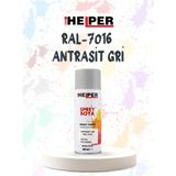 Helper Ral 7016 Antrasit Gri Akrilik Sprey Boya 400 ml - 9005 Siyah
