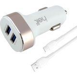 Helt Ht-19 10W 2 Çıkışlı 2400 Mah Type-C Kablo + Araç Şarj Aleti