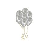 helyum pasta 12 Inç Metalik Gümüş Balon 5'li