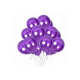 helyum pasta 12 Inç Metalik Mor Balon 5'li
