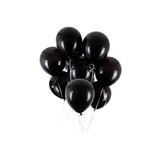 helyum pasta 12 Inç Metalik Siyah Balon 5'li