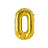 helyum pasta Folyo Balon 0 Rakamı Gold 16 Inç (40 Cm)