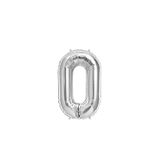 helyum pasta Folyo Balon 0 Rakamı Gümüş 16 Inç (40 Cm)