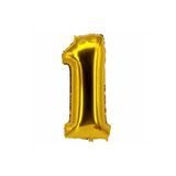 helyum pasta Folyo Balon 1 Rakamı Gold 16 Inç (40 Cm)