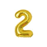 helyum pasta Folyo Balon 2 Rakamı Gold 16 Inç (40 Cm)