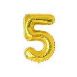 helyum pasta Folyo Balon 5 Rakamı Gold 16 Inç (40 Cm)
