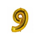helyum pasta Folyo Balon 9 Rakamı Gold 16 Inç (40 Cm)