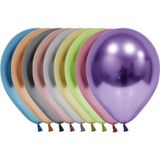 Helyuma Uyumlu Krom Balon Karışık Renkler Krom Balon 12 İnch 5 Adet