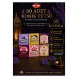 Hem Marka 60 Adet Konik Tütsü Vanilya Manolya Lavanta Opium Lotus Yasemin Koku Serisi Seti