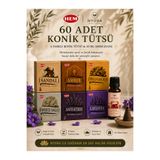 Hem Tütsü 60 Adet Konik Tütsü Sandal Amber Adaçayı Anti Stress ve Lavanta Koku Serisi Seti ve NYORA 10 ml Amour Buhurdanlık ve Hava Nemlendirici Cihaz Esansı